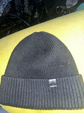Original Penguin Black Ribbed Knit Cuffed Beanie